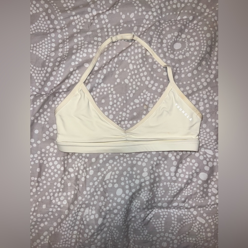 Young la halter sports bra